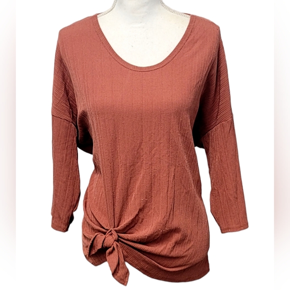 NWOT | Perception Concept | 3/4 Sleeve Top /w Front Tie - Picture 1 of 2